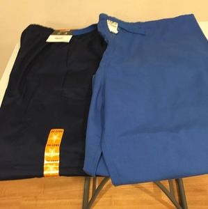 Navy blue and royal blue scrub bottoms